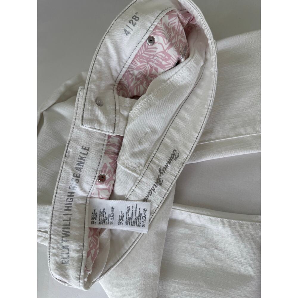 Tommy Bahama Ella Twill High Rise Ankle Jeans White Size 4 - Picture 10 of 16
